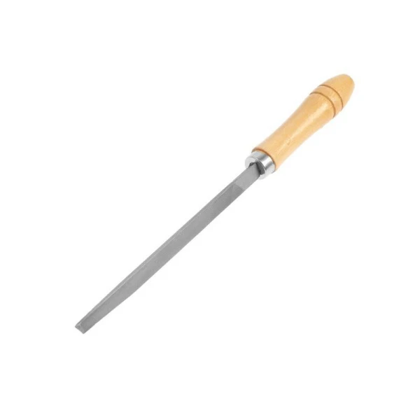 Напильник трехгранный №2 металл с деревянной рукояткой 150мм TUNDRA (1)