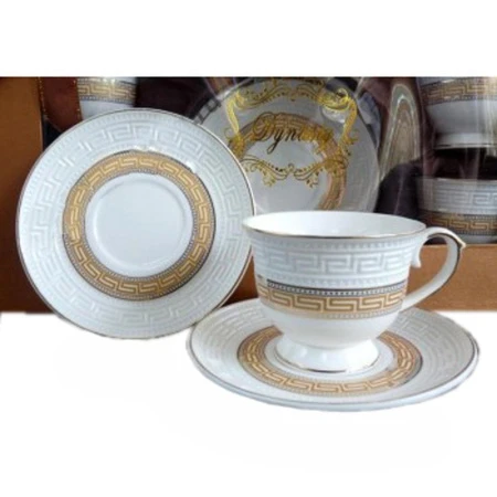 Кофейный набор 12пр фарфор на 6 персон 90мл, блюдце d11см 08-0024 (12)