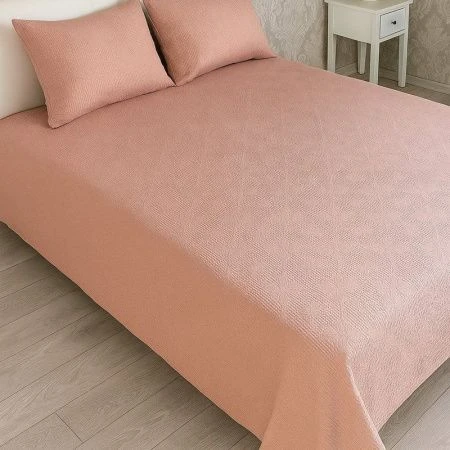 Покрывало 200*210 жаккард бамбук пудровый