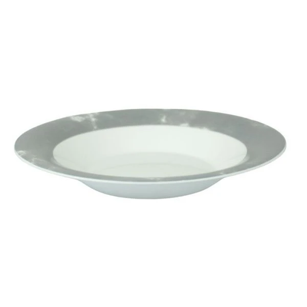 Тарелка глубокая 21,5см стеклокерамика СЕРЫЙ МРАМОР суповая (6/48)
