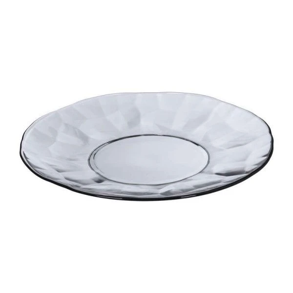 Тарелка мелкая 23см стекло BLACK DIAMOND обеденная (6)