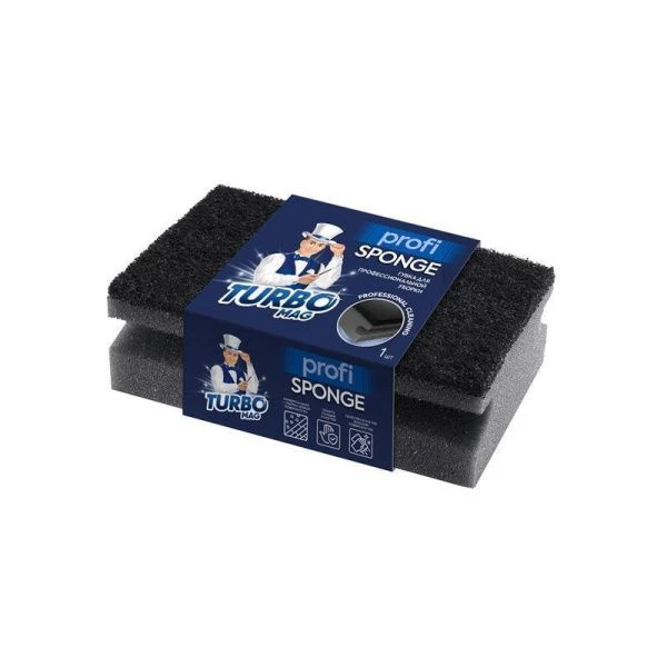 Губка для уборки помещений поролон 14*8*4,5см TURBOMAG PROFI (60)