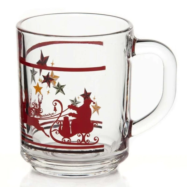 Кружка 250мл стекло ПАБ КРИСМАС САНТА 55029SLBD13 (12)