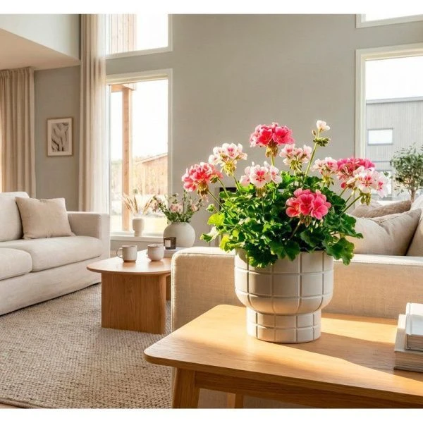 Кашпо 1,9л 180мм пластик КАРЕ со вставкой кремовый (8)