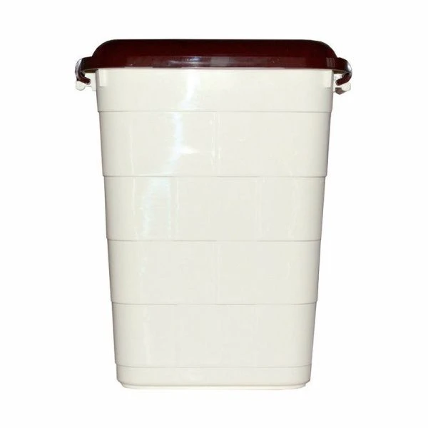 Бак пластик 35л пищевой Bricks слоновая кость/коричневый (1)