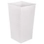 Кашпо напольное 15л пластик РОТАНГ со вставкой 8л 22*22*41,5см белое (5)