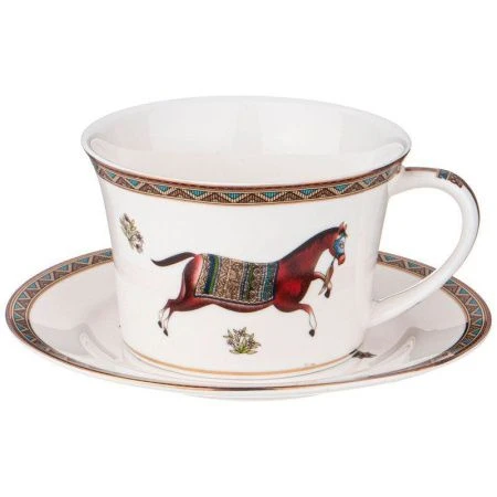 Чайный набор 12пр фарфор ЛОШАДЬ на 6 персон 250мл (8)