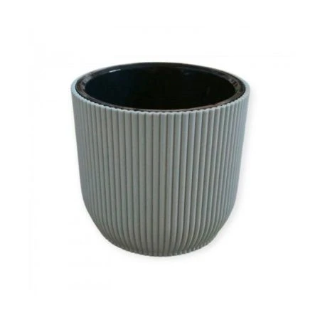 Кашпо 1,1л пластик Linea светло-серый (36)