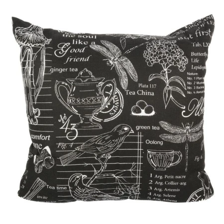 Подушка декоративная 40*40(+-5 см) рогожка LeSonnet арт. 3 Версаль черный