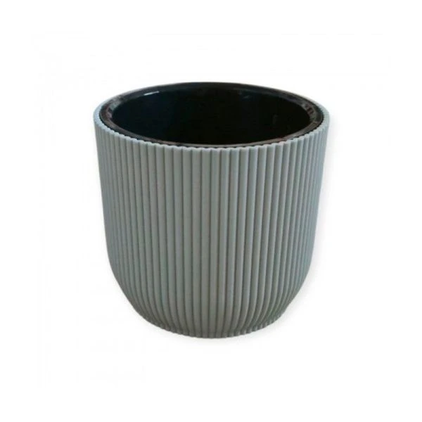 Кашпо 1,1л пластик Linea светло-серый (36)