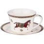 Чайный набор 12пр фарфор ЛОШАДЬ на 6 персон 250мл (8)