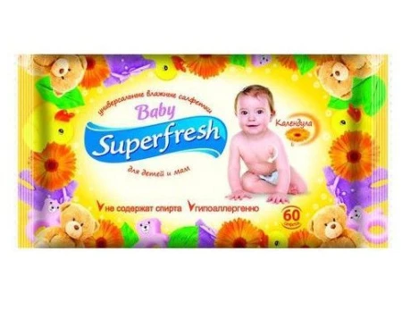 Влажные салфетки Super Fresh дет/мам 60шт (12/15)