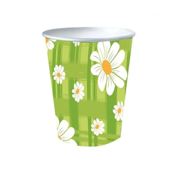 Стакан бумажный набор 6шт 250мл РОМАШКИ (144)