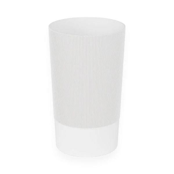 Ваза для цветов 34см 8,3л пластик ВЕРСАЛЬ белая (под срезку) d20см (8)