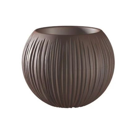 Кашпо 1,7л 18*21см пластик СФЕРА темно-коричневый (8)