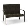 Диван Парис 2-х местный металл , икс.ротанг (до 100кг) черный 64*114*94см GS018 (1)