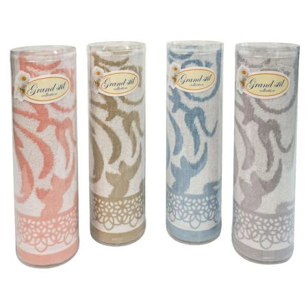 яяяПолотенце 48*90 махровое Винтаж в тубе N18-86