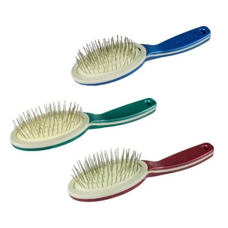 Расческа массажная металл/пластик АЛМАЗ 18см малая (192)