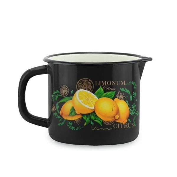 Кружка 1,5л эмаль ЦИТРУС со сливным носиком (12)