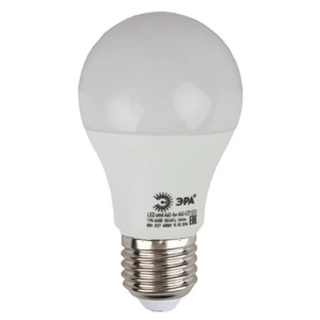 Лампа светодиодная стекло ЭРА LED smd A60-8w-827-E27 ECO (теплый свет) 68056 ВЫВОД