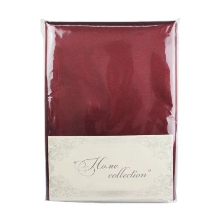 Скатерть 220*150см полиэстер 86% хлопок 14% ГЛАДЬ вишневая 1809А-01