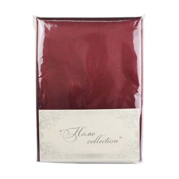 Скатерть 220*150см полиэстер 86% хлопок 14% ГЛАДЬ вишневая 1809А-01