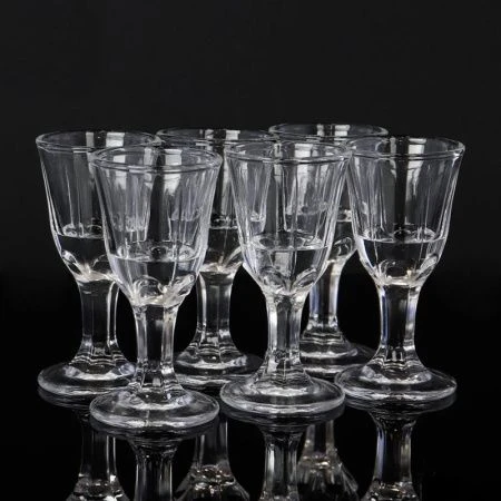 Рюмки набор 6шт 10мл стекло грани BХ-10 (48)