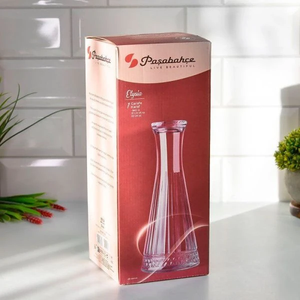 Графин 940мл стекло ЭЛИЗИЯ с крышкой (6)