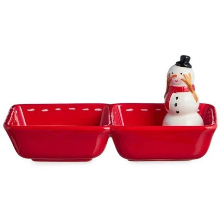 Менажница 2 секции 22*11*10,5см керамика Christmas Gift (18)
