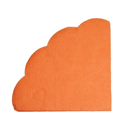 Салфетки бумажные круглые Art Bouquet Rondo 12шт. 3-х слойные d32 Барокко оранжевые (15)