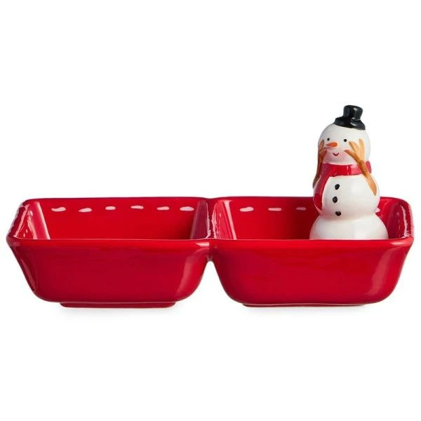 Менажница 2 секции 22*11*10,5см керамика Christmas Gift (18)