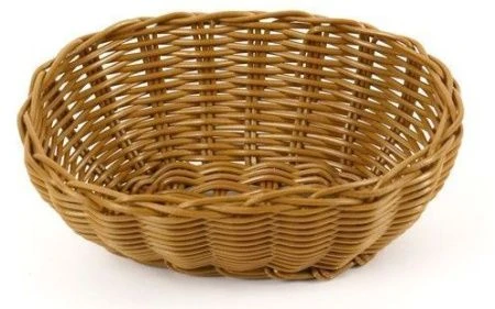 яяяКорзинка плетеная 20х15х7,5см пластм. коричневая KT4045 кт1904 (120)