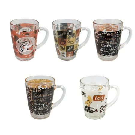 Кружка 300мл стекло COFFEE/TEA (20)