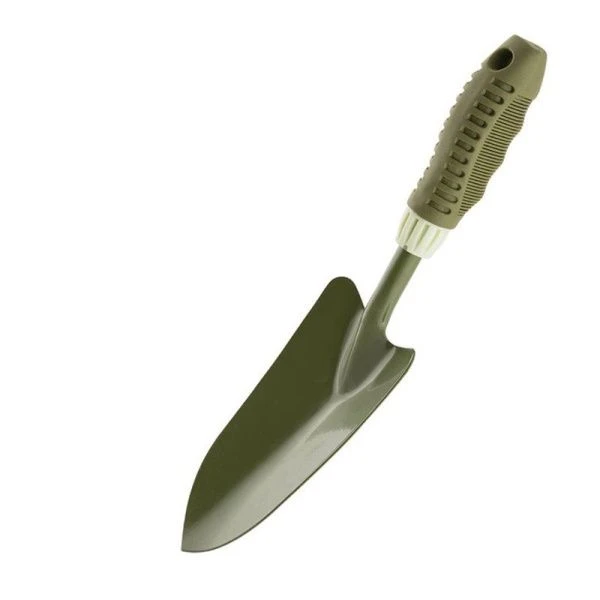 Совок посадочный нерж.сталь порошковой окраски 18*8,5*3см резин.ручка PARK 2017 (48)