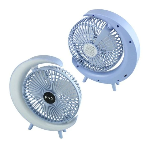 Вентилятор настольный портативный с LED подсветкой, USB 6,5см (40)