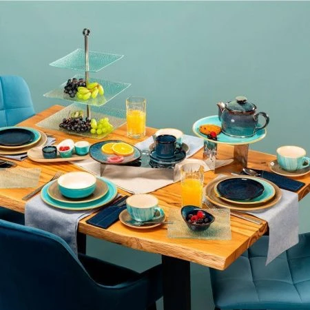 Блюдо 25*25см стекло AQUA квадратная