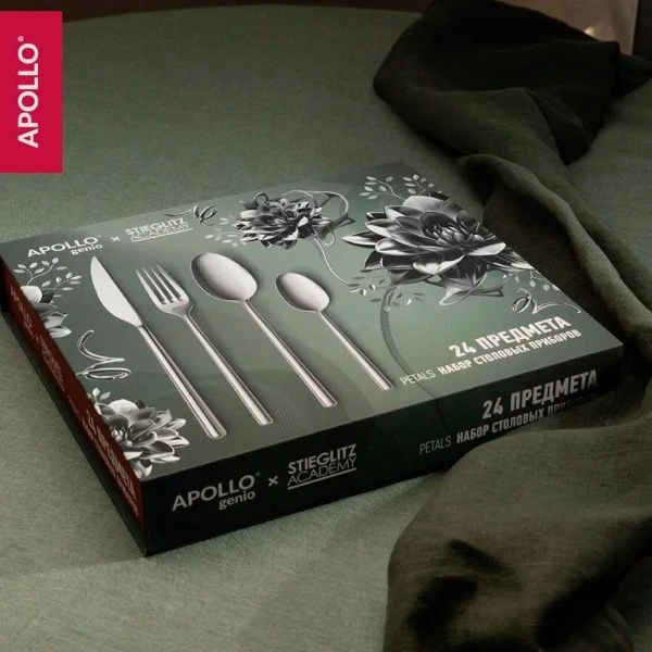 Набор столовых приборов нерж.сталь 24пр Petals / Пэтэлс PTL-24 (8)