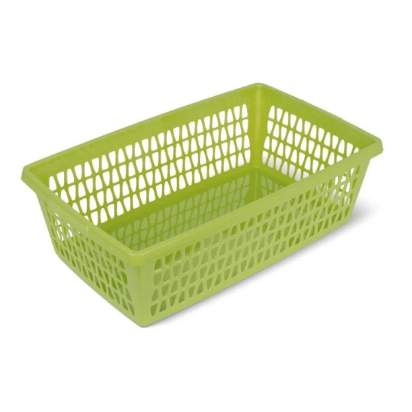 Корзина 34*21*10см пластик ВЕЛЕТТА оливковая прямоугольная С713ОЛВ (30)