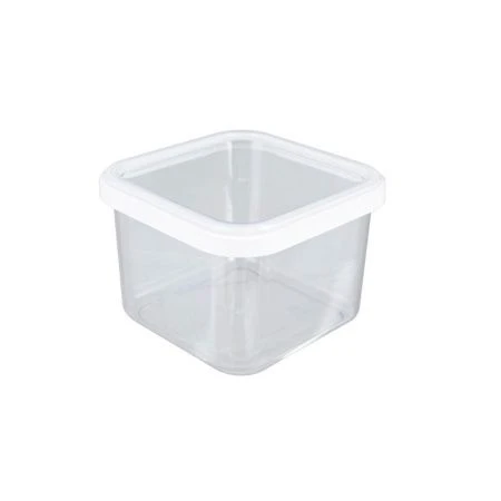 Банка для сыпучих продуктов 600мл 112*112*80мм пластик Cubbo Scandi белая (24)