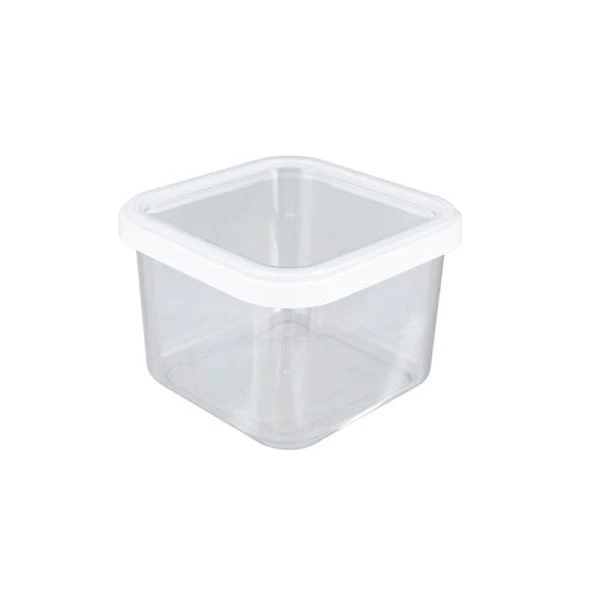 Банка для сыпучих продуктов 600мл 112*112*80мм пластик Cubbo Scandi белая (24)