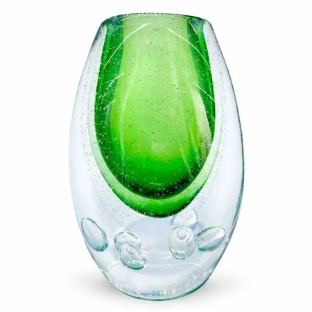 Ваза для цветов 24*16*10,5см стекло БАБЛ зеленая тяжелая JZ-2316/JC-15936 (6)