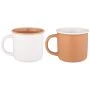 Кружки набор 2шт 355мл фарфор КОФЕМАНИЯ
