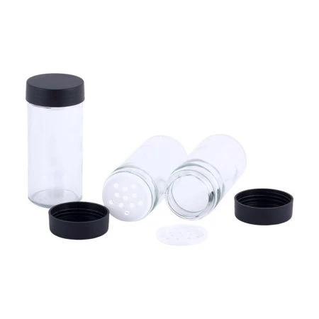 Набор для специй 16пр стекло на круглой мет.подставке черный/серебро, арт. 7046 (3)