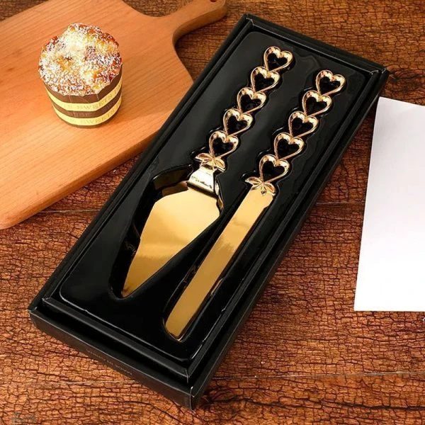 Набор для торта металл (лопатка+нож) 25,5см 212-9-Gold (24)