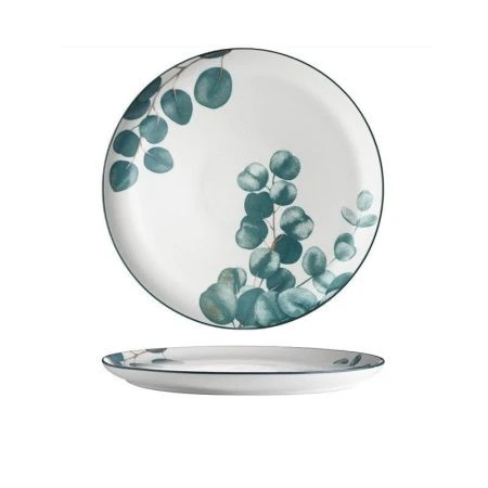 Тарелка мелкая 26см керамика BILLIBARRI EUCALYPT LEAF обеденная (6/24)