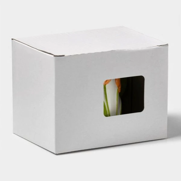 Кружка керамика 430мл Тюльпан оранжевый (60)