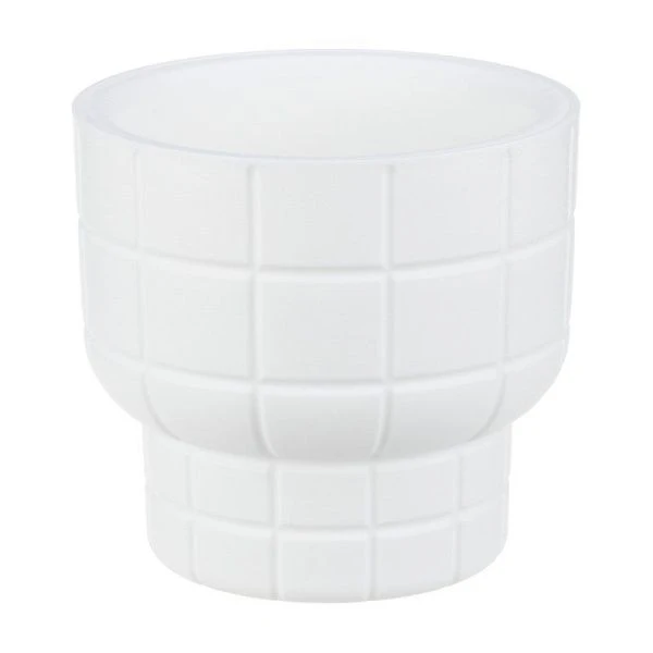 Кашпо 3,7л 220мм пластик КАРЕ со вставкой белый (9)