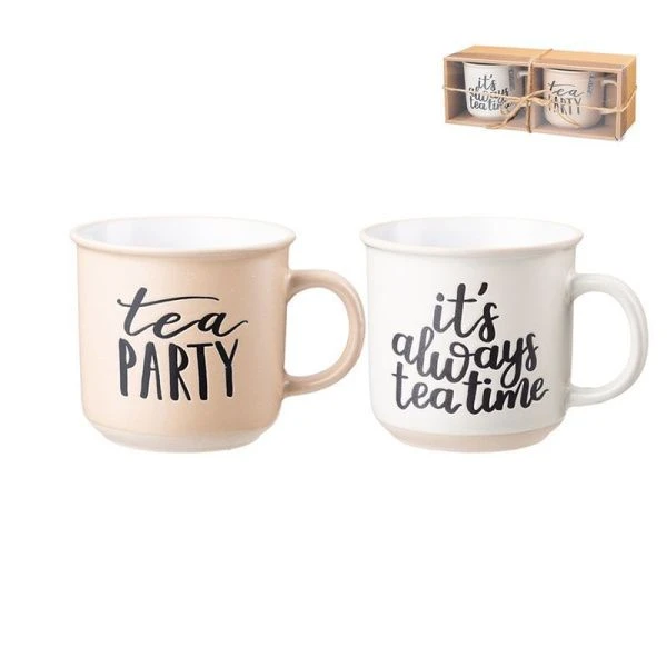 Кружки набор 2шт 430мл керамика подар.уп. (12)