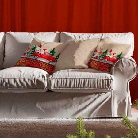 Подушка декоративная 40*40 (+-5 см) рогожка LeSonnet рис. Новогодние приключения