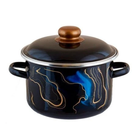 Кастрюля 5,5л эмаль Mirage цилиндрическая ТМ Appetite 1RD221М (4)